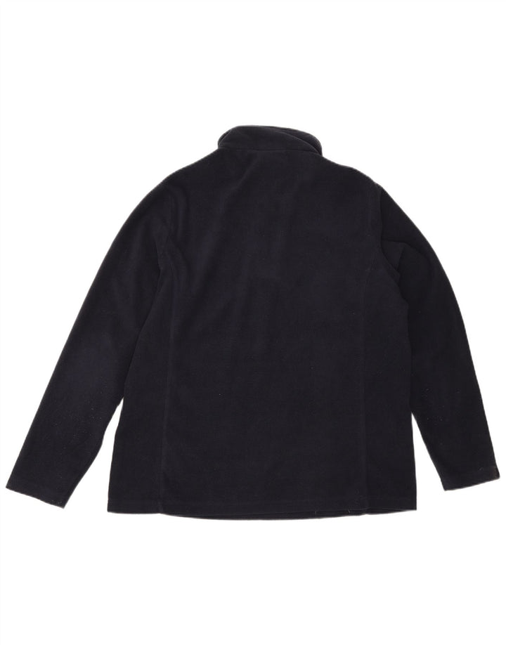 TOG 24 Womens Zip Neck Fleece Jumper UK 14 Large  Navy Blue Polyester