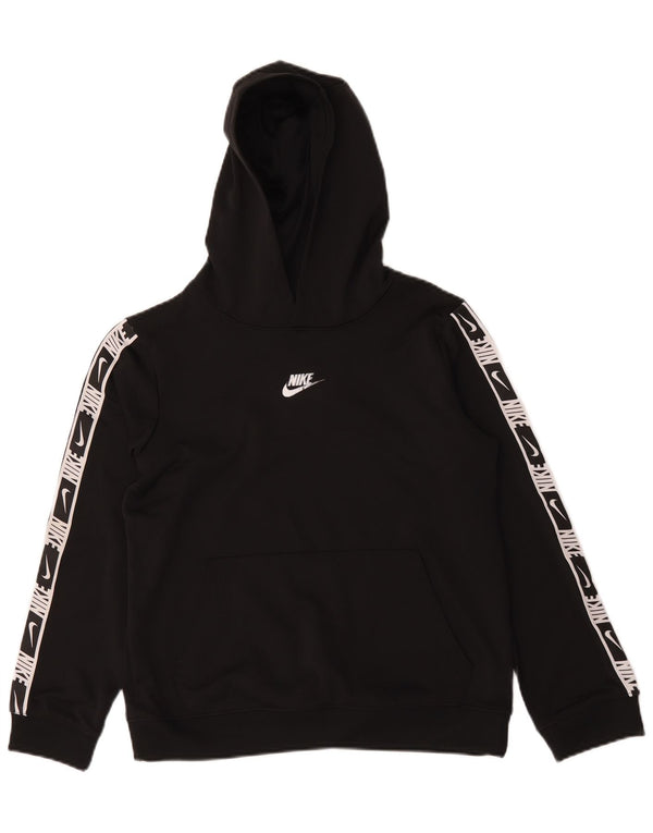 Nike drenge grafisk hættetrøje 12-13 år stor sort polyester