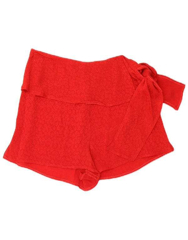 Vintage dameshorts med høj talje Medium W28 rød blomster