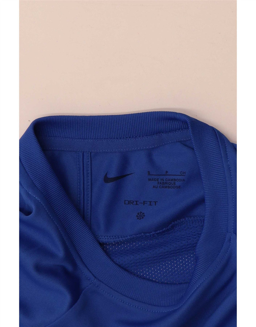 Nike Herre Dri Fit T-Shirt Top Lille Blå Colourblock