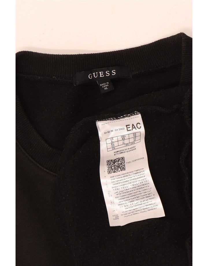 Guess Herre Grafisk Sweatshirt Jumper UK 42 Stor sort bomuld