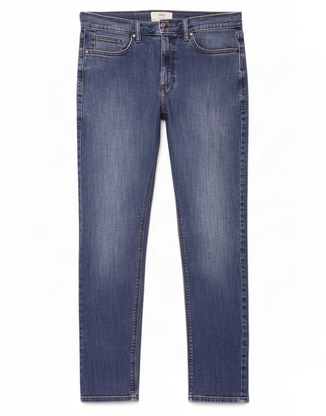 Marks & Spencer Herre Slim Jeans W34 L31 Blå Bomuld