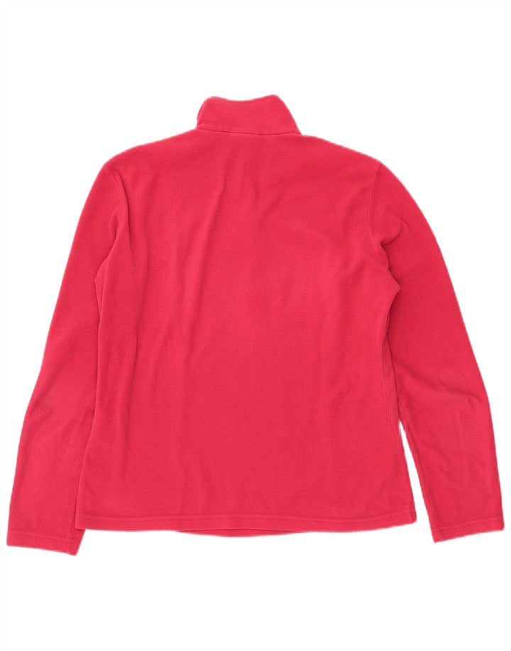 Jack Wolfskin Dame lynlås-hals Fleece Jumper UK 12/14 Medium Pink Polyester