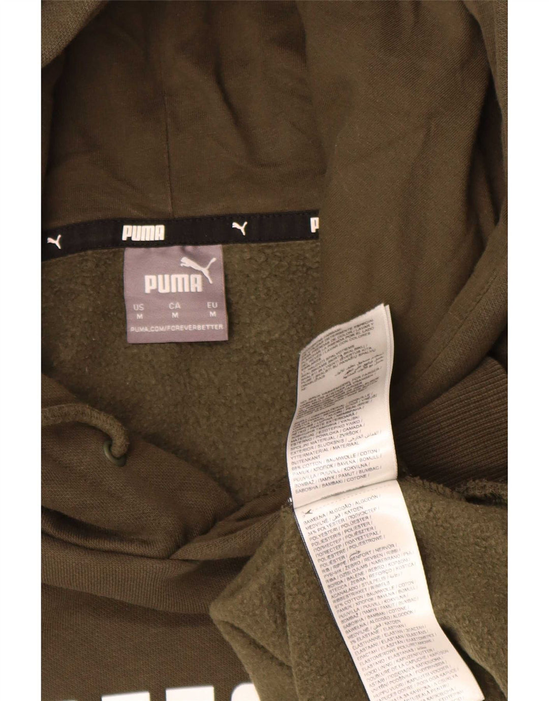 Puma Herre grafisk hættetrøje Jumper Medium Khaki Bomuld