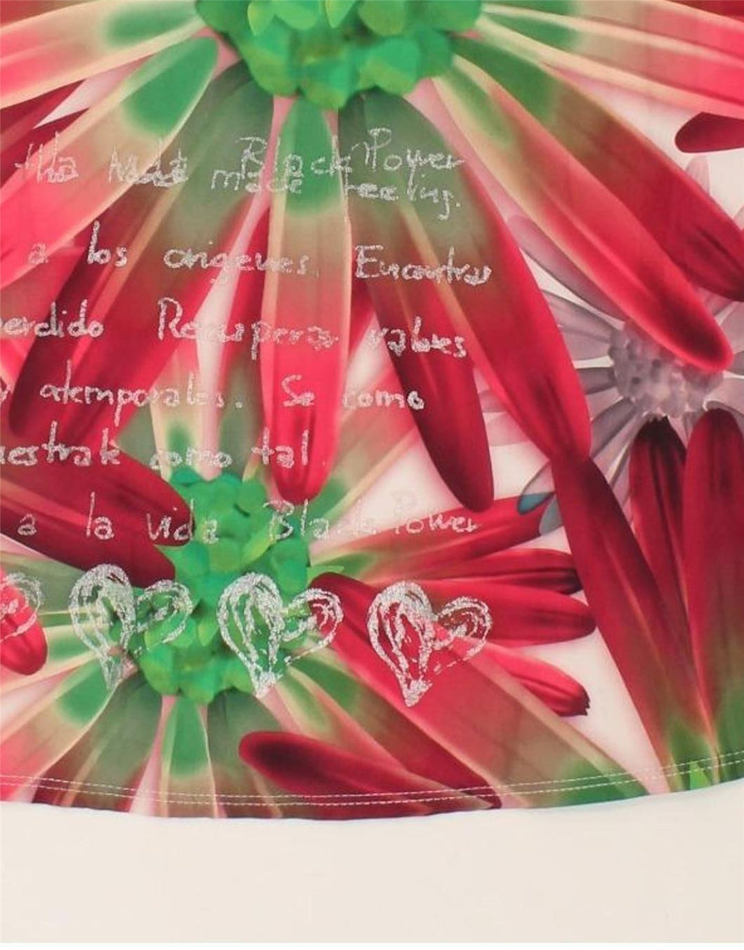 DESIGUAL Womens See Through Vest Top UK 8 Small Multicoloured Floral | Vintage Desigual | Thrift | Second-Hand Desigual | Used Clothing | Messina Hembry 