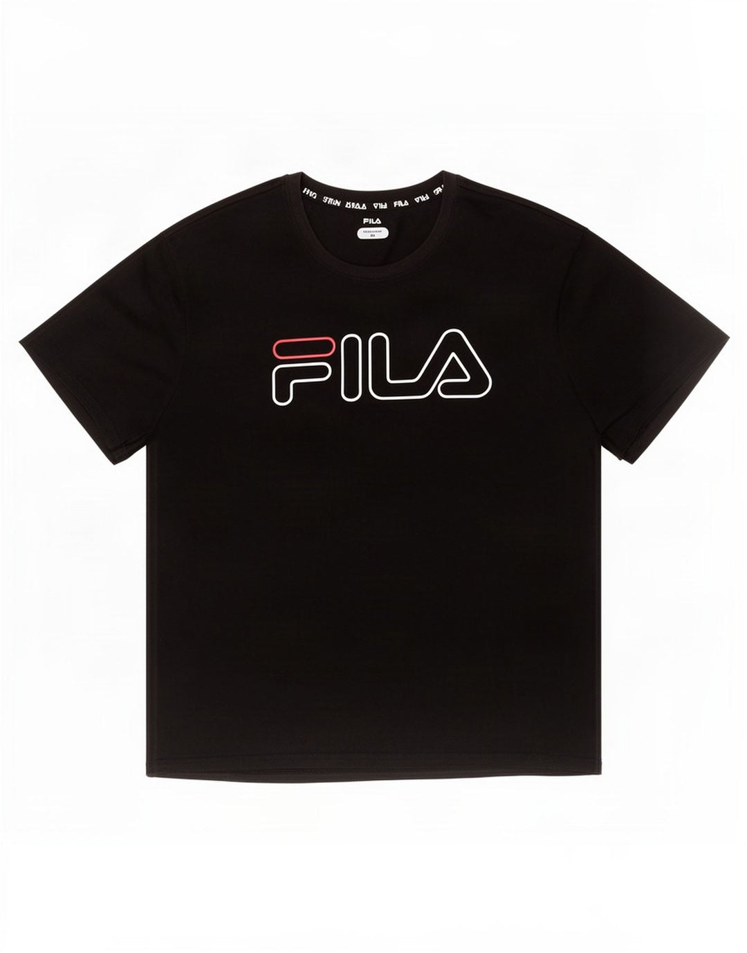 Fila Herre Grafisk T-Shirt Top 2XL Sort Polyester