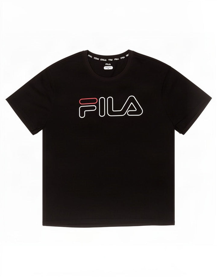 Fila Herre Grafisk T-Shirt Top 2XL Sort Polyester