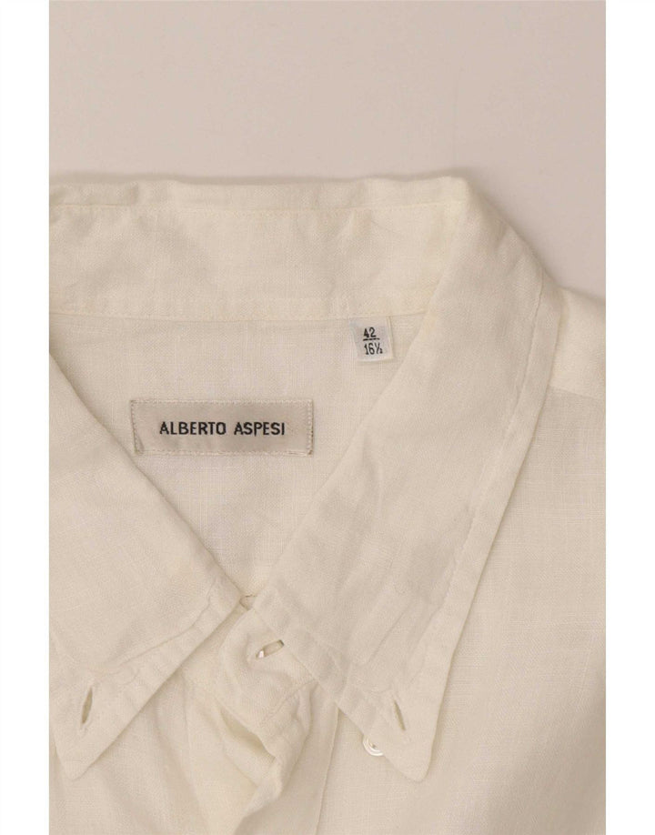 Alberto Aspesi Herreskjorte Str 42 16 1/2 Stor Hvid
