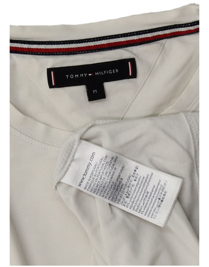 Tommy Hilfiger Herre T-Shirt Top Medium Hvid Bomuld