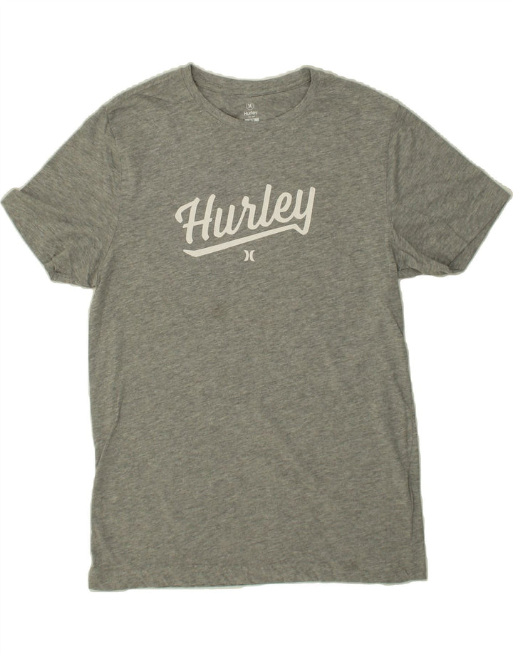 HURLEY Mens Graphic T-Shirt Top Medium Grey Flecked Cotton Vintage Hurley and Second-Hand Hurley from Messina Hembry 