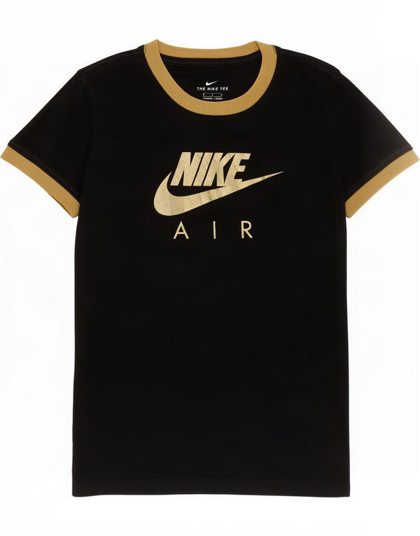 Nike Girls Graphic T-Shirt Top 12-13 år Stor Sort Bomuld