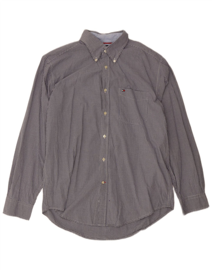 Tommy Hilfiger Herreskjorte Stor marineblå Gingham