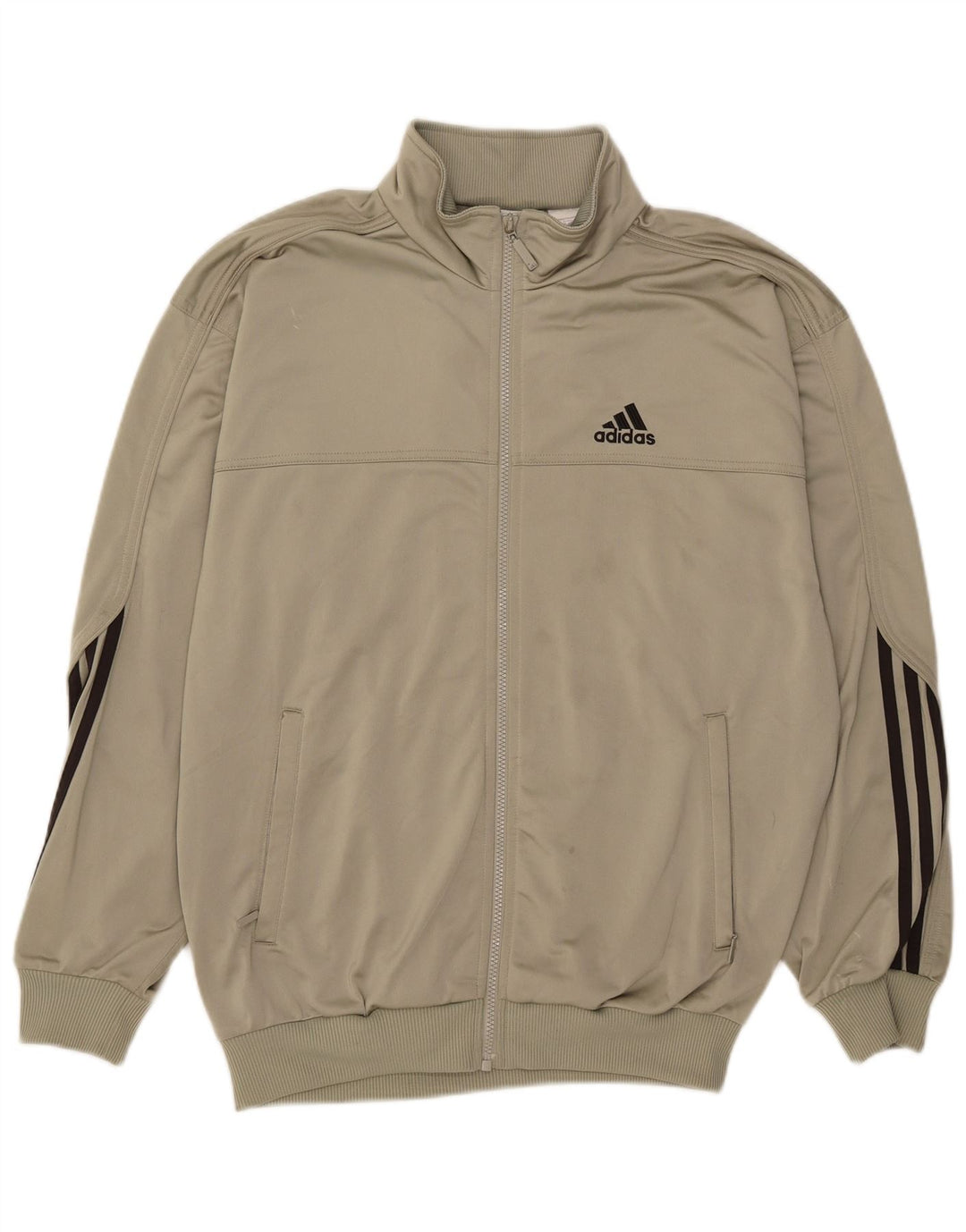 Adidas Træningsdragt til mænd Topjakke UK 38/40 Medium Khaki Polyester