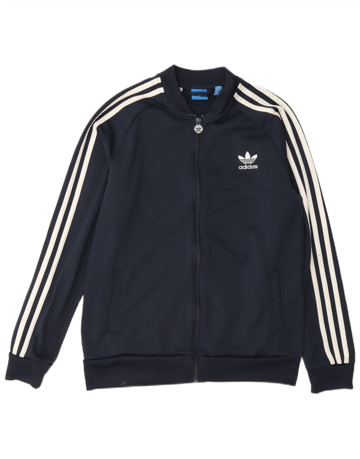Adidas Drenge Træningsdragt Topjakke 15-16 År Marineblå Polyester