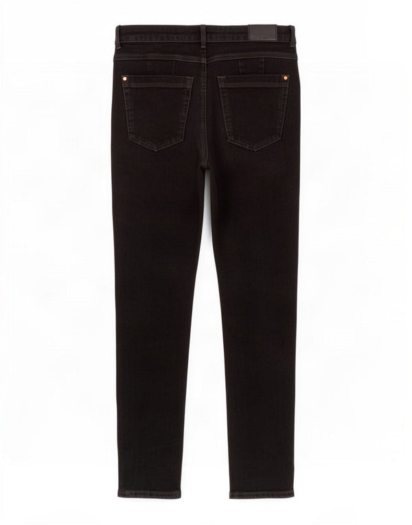 Marks & Spencer Dame Skinny Jeans UK 12 Medium W30 L26 Sort Bomuld