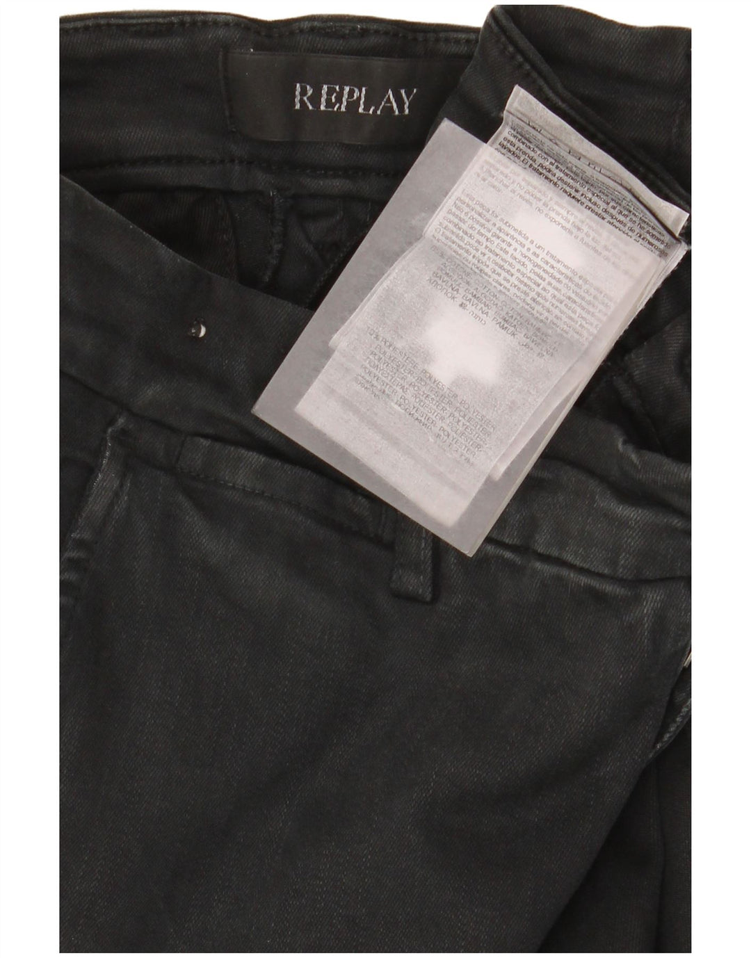 Replay Herre Zeumar Slim Jeans W29 L30 Sort Bomuld