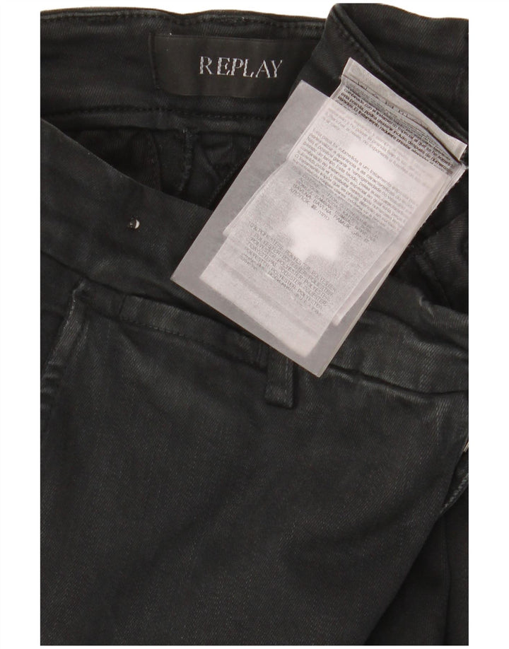 Replay Herre Zeumar Slim Jeans W29 L30 Sort Bomuld