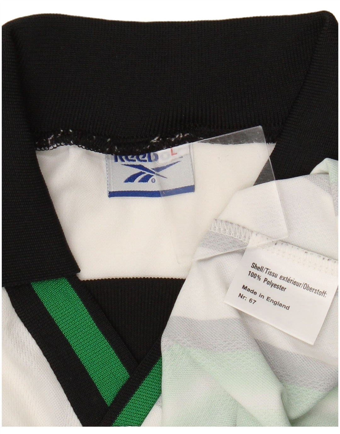 Reebok Herre grafisk poloshirt Stor grøn stribet polyester