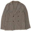 Zara Herre Double Breasted Blazer Jacket UK 40 Large Grey Plaid