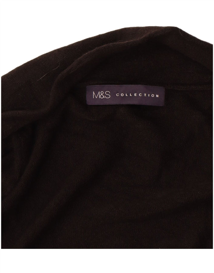 Marks & Spencer Dame Longline Åben Cardigan Sweater UK 16 Large Black