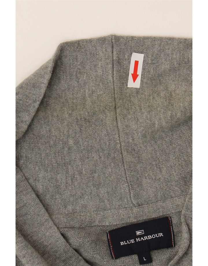 Marks & Spencer Herre Cardigan Sweater Stor Grå Bomuld