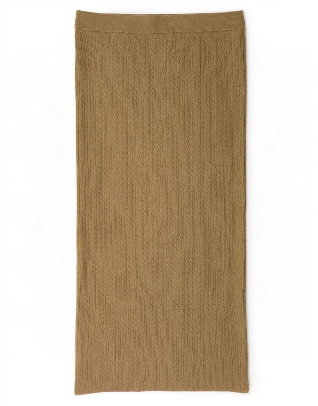 Zara Damestrik lige nederdel Stor W30 Khaki Akryl