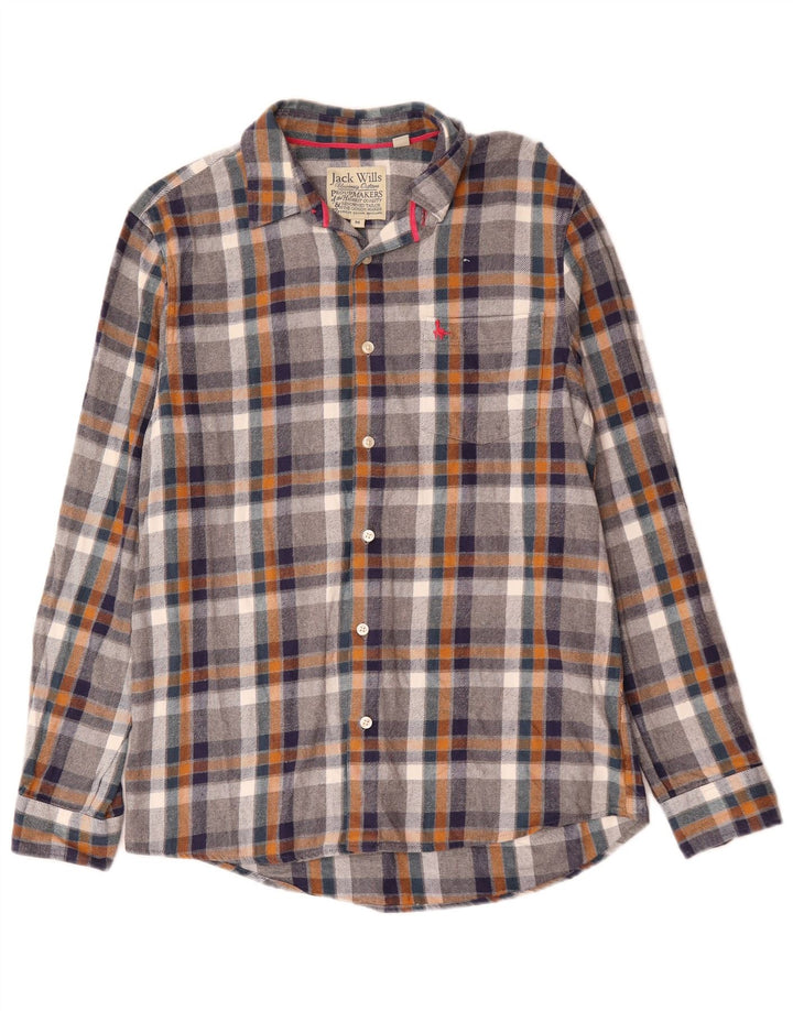 Jack Wills Herre flannelskjorte Medium flerfarvet ternet bomuld