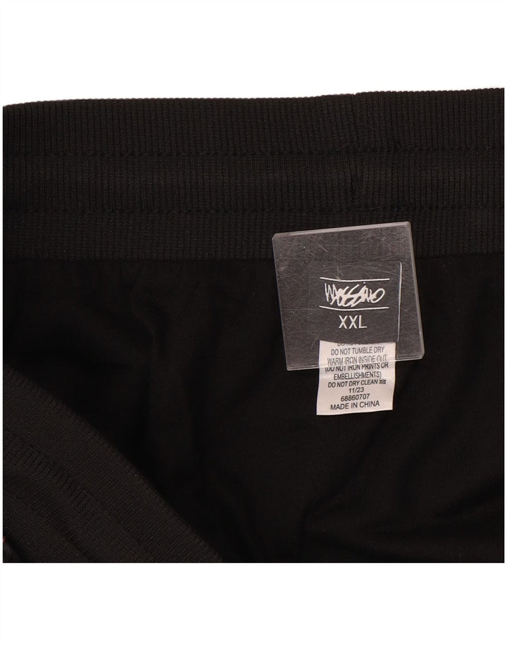 MOSSIMO Mens Graphic Swimming Shorts 2XL  Black Striped Polyester