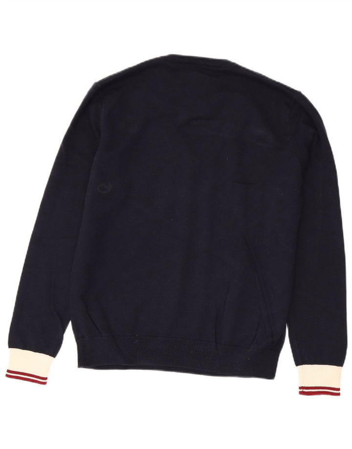 Gant Herre V-hals sweater Medium Marineblå Colourblock Bomuld