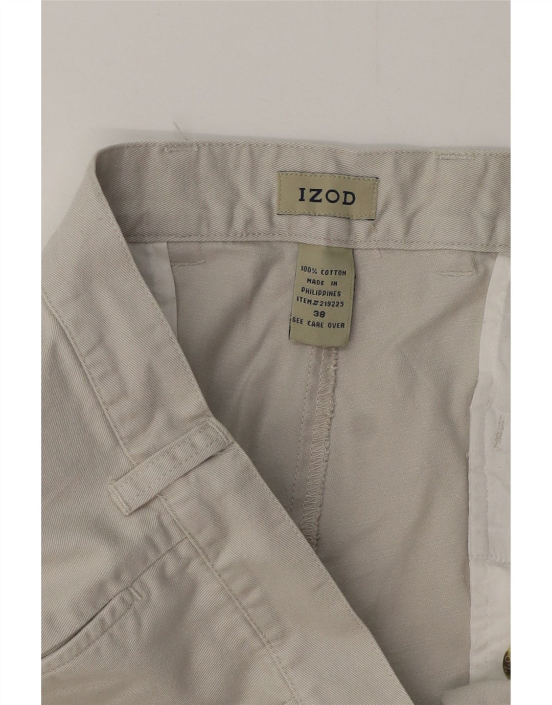 Izod Herre Pegged Chino Shorts W38 XL Grå Bomuld