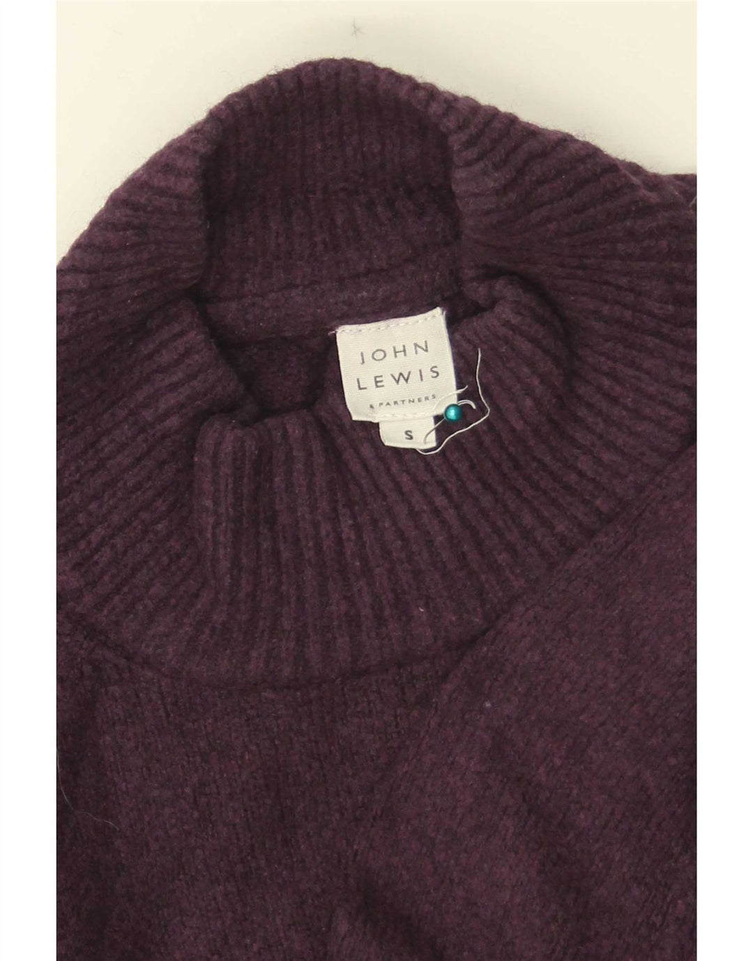 John Lewis Dame Oversized Turtle Neck Jumper Sweater UK 10 Small Purple