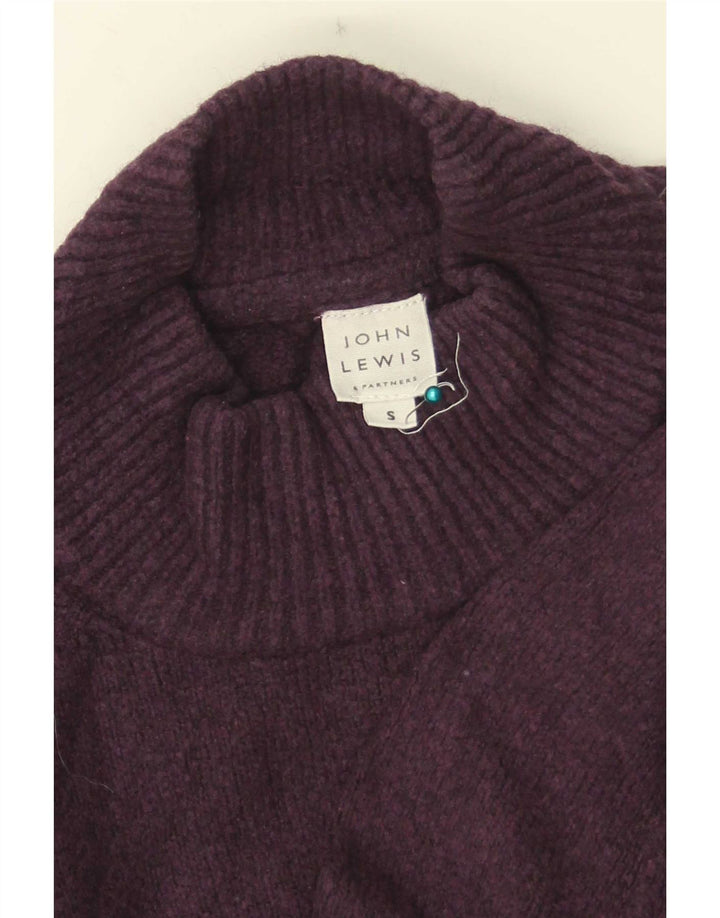 John Lewis Dame Oversized Turtle Neck Jumper Sweater UK 10 Small Purple