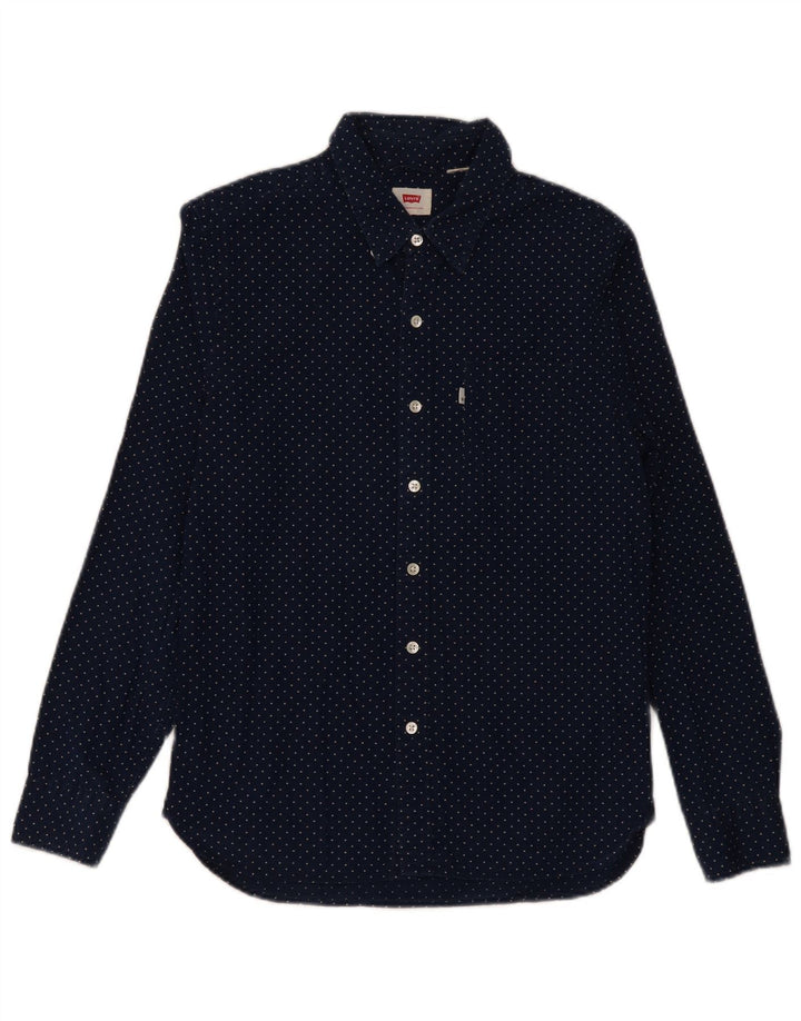 Levi's herreskjorte lille marineblå plettet