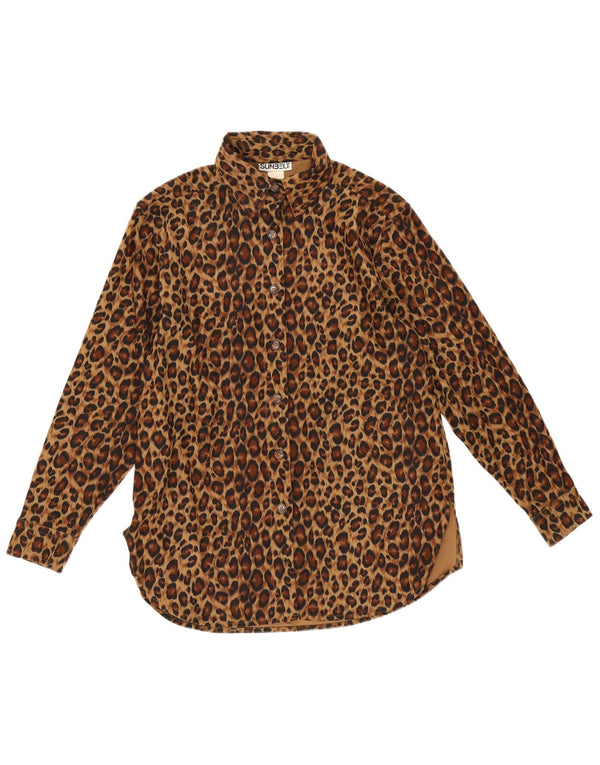 Sunbelt Dame Oversized Shirt UK 10 Small Brown Animal Print