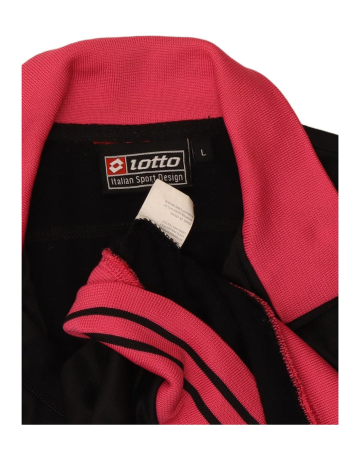LOTTO Dame træningsdragt Topjakke UK 14 Stor sort Colourblock Polyester