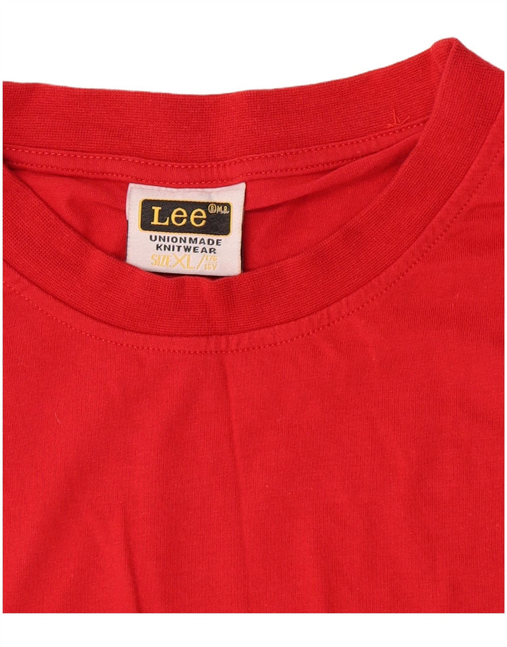 Lee Boys T-Shirt Top 15-16 år XL Rød Bomuld
