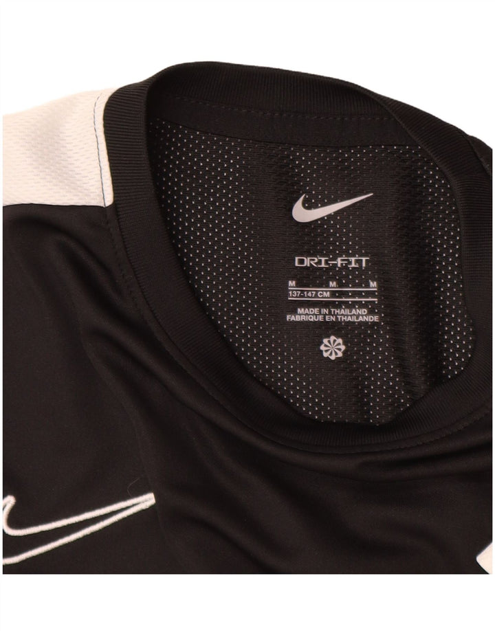 Nike Boys Dri Fit T-Shirt Top 10-11 år Medium Sort Colourblock