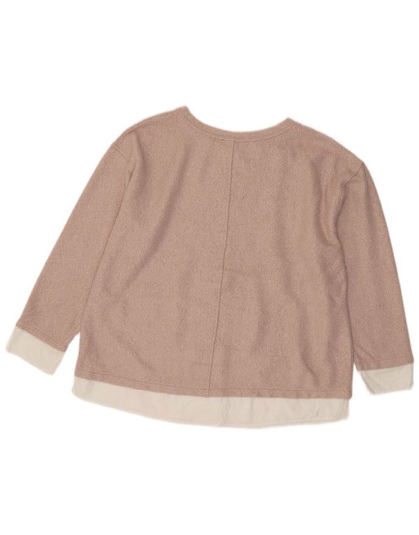 Marks & Spencer Dame sweater med rund hals DK 18 XL Pink Colourblock