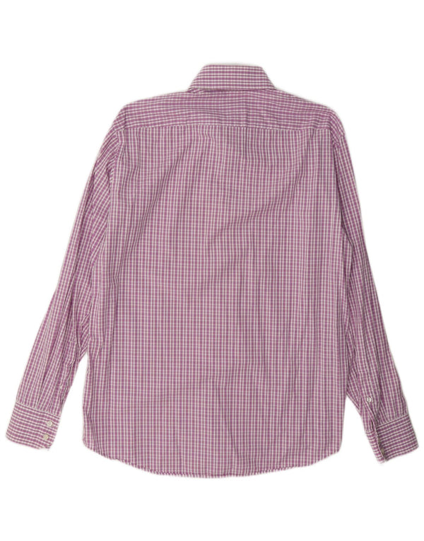 Hugo Boss Herre Regular Fit skjorte str. 41 16 Large Pink Ternet Bomuld