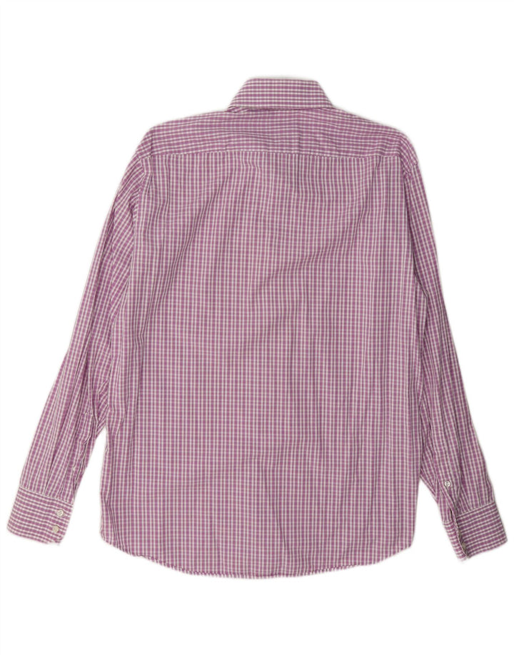 Hugo Boss Herre Regular Fit skjorte str. 41 16 Large Pink Ternet Bomuld