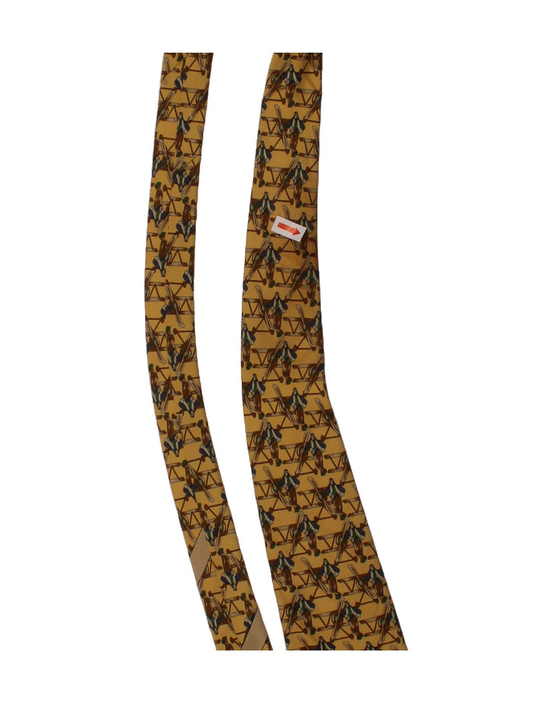 SALVATORE FERRAGAMO Mens Graphic Tie One Size Yellow Silk Vintage Salvatore Ferragamo and Second-Hand Salvatore Ferragamo from Messina Hembry 