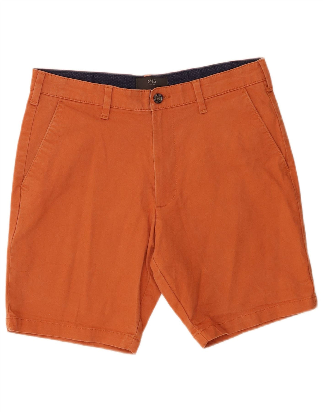 Marks & Spencer Herre Chino Shorts W30 Medium Orange Bomuld