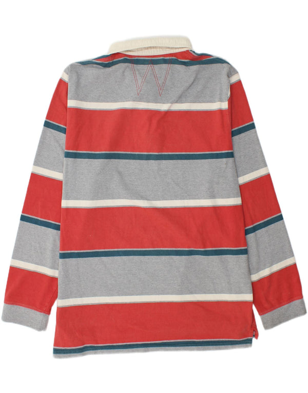 WEIRD FISH Langærmet Rugby Polo Shirt til mænd 2XL Flerfarvet Stribet