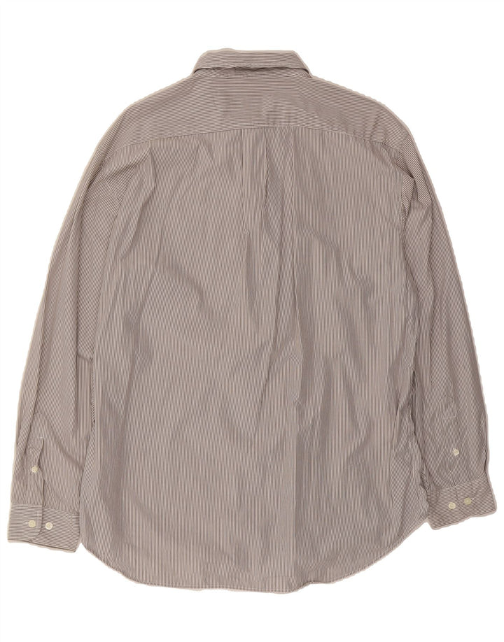 EDDIE BAUER Mens Shirt Large Brown Striped Cotton Vintage Eddie Bauer and Second-Hand Eddie Bauer from Messina Hembry 