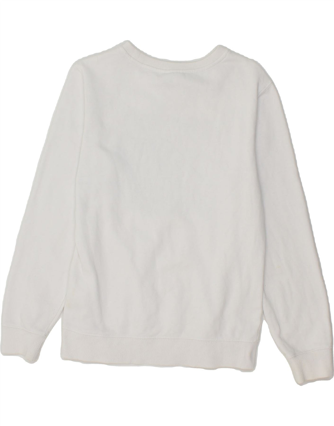 FILA Womens Graphic Sweatshirt Jumper UK 10 Small White Cotton Vintage Fila and Second-Hand Fila from Messina Hembry 