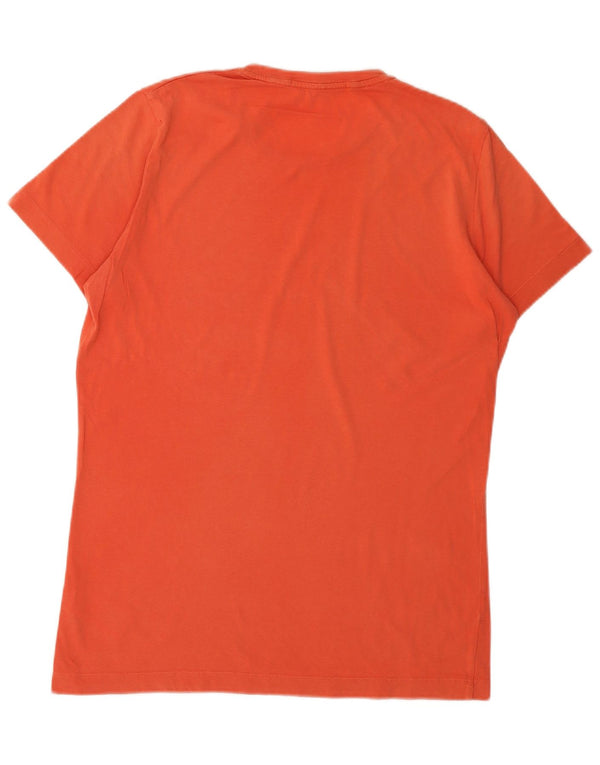 Calvin Klein Jeans Mens Graphic T-Shirt Top Large Orange Cotton