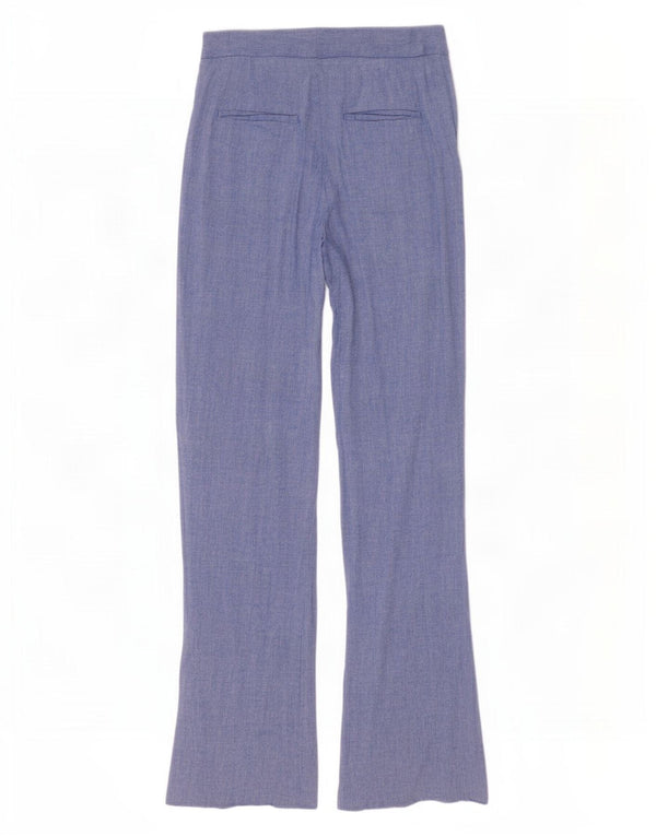 Zara Dame Flare Chino Bukser XS W24 L31 Blå