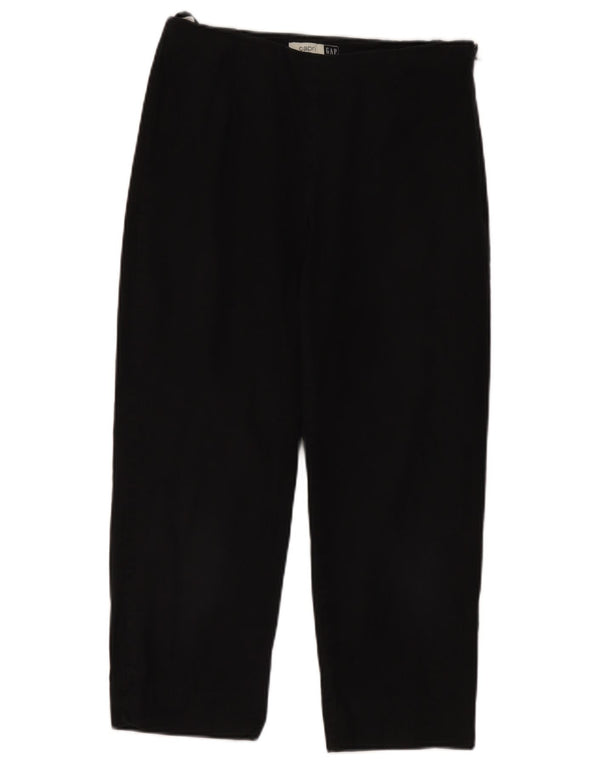 Gap Dame Lige Capri Bukser UK 8 Small W28 L24 Sort Bomuld