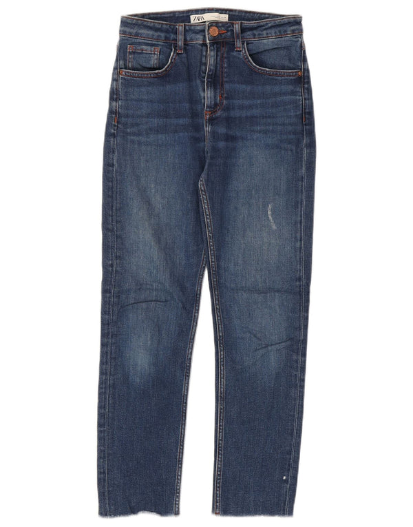 Zara Womens Tapered Jeans EU 34 2XS W24 L25 Blå