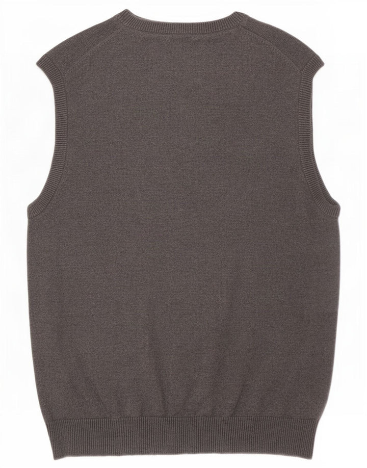 Marks & Spencer Herre Regular Fit Vest Tank Top Medium Grey Bomuld